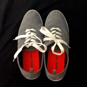 Grey canva shoes